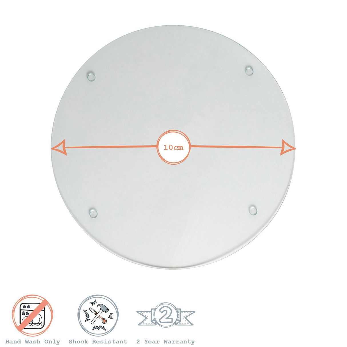 Rinkit Round Glass Coasters – Pack of Six