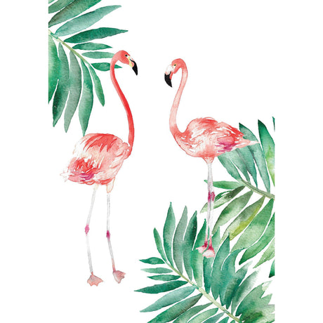 Flamingos Tropical Hand Painted Greetings Card | Katie Hipwell Design