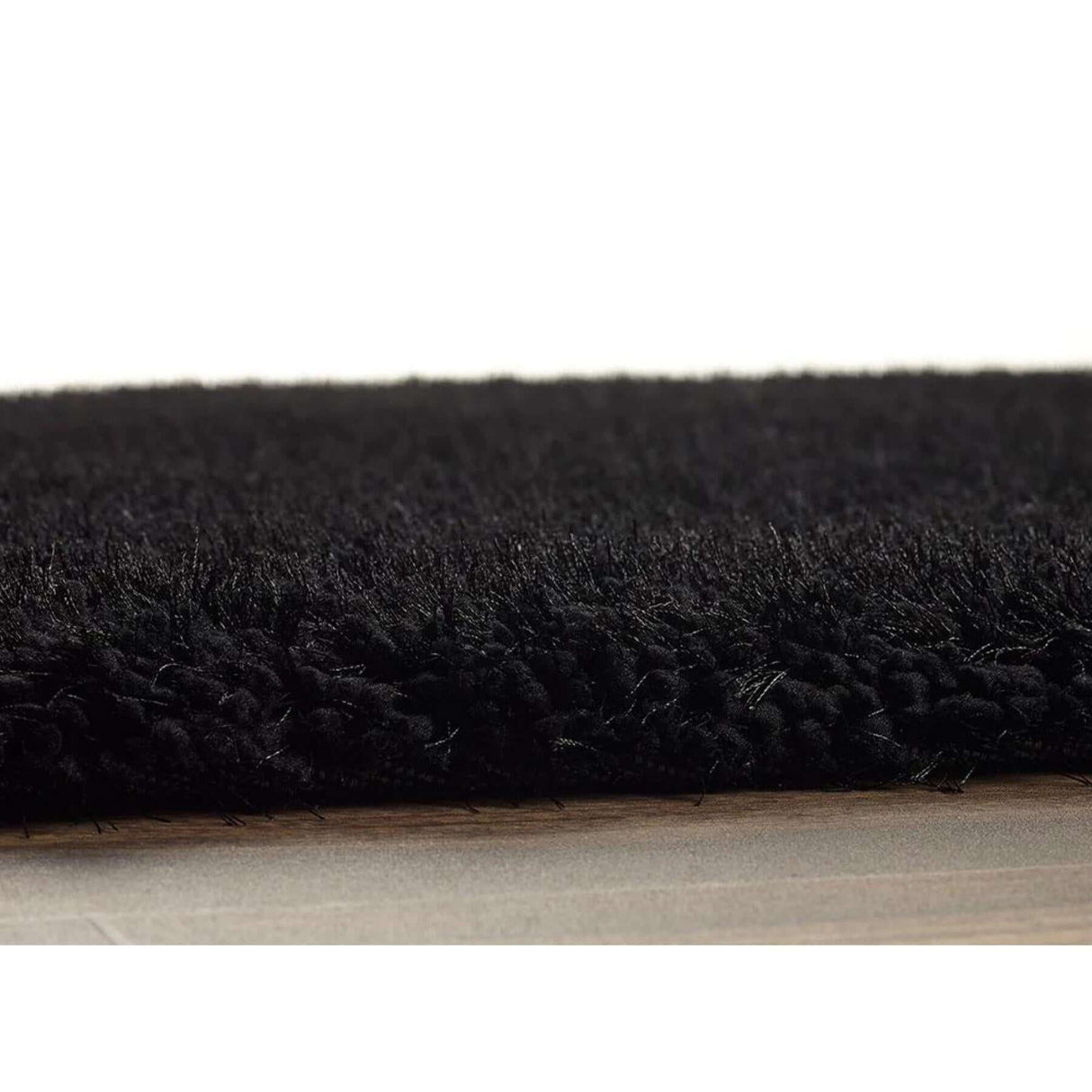 Chicago Black Shaggy Rug by The Rugs