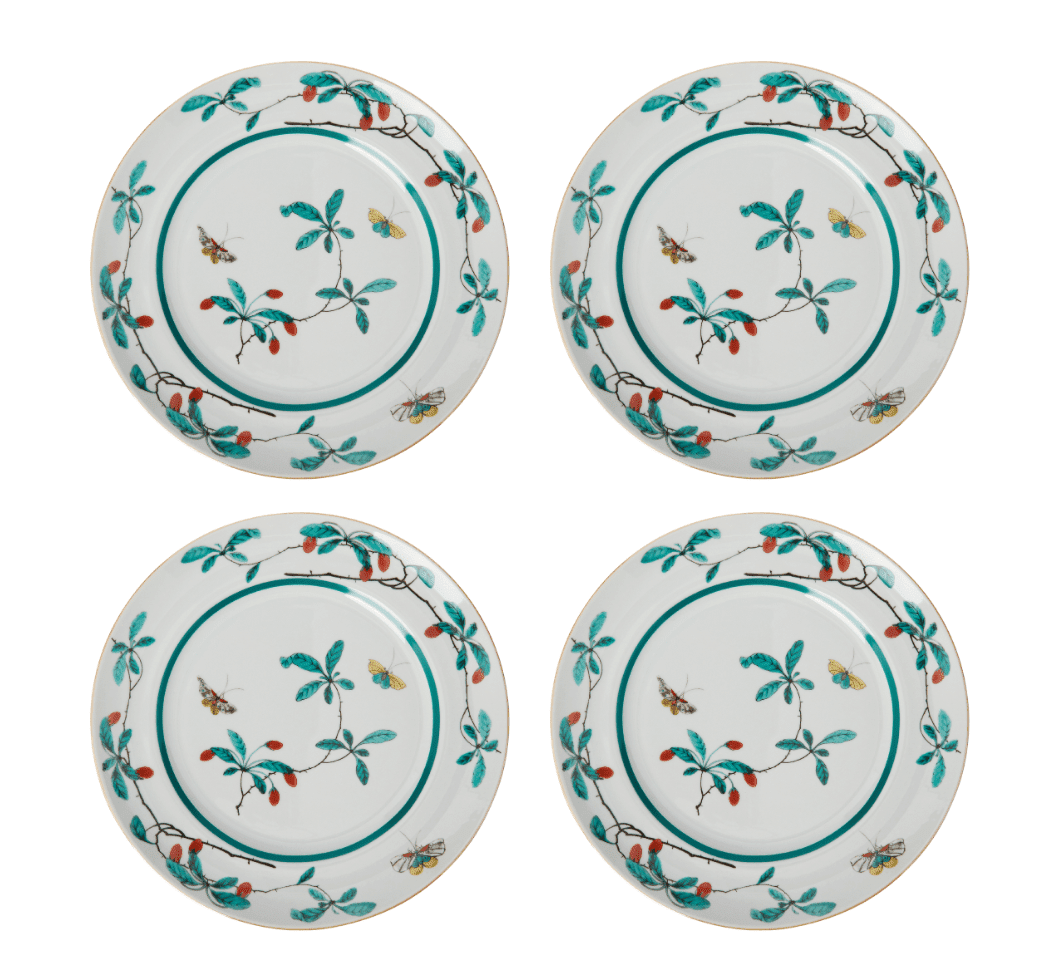Casa by Josephine Jenno Famille Verte Dessert Plates - Set of 4