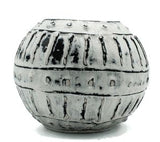 HatiNest Greek Bubble Clay Plant Pot Cream - 10cm