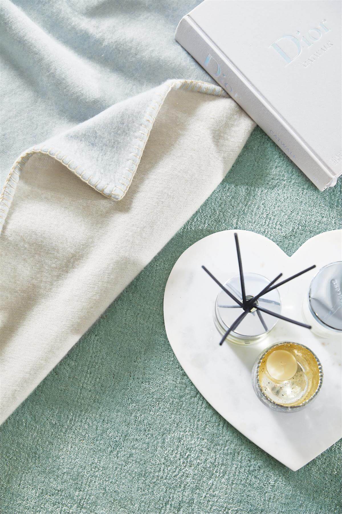 Hush Solid Aqua Luxury Rug by The Rugs