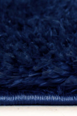 Lagom Navy Shaggy Rug - 100% polyester