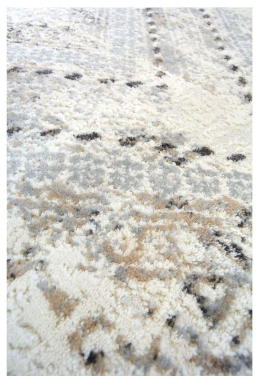 The Rugs Abstract Vintage Cream & Grey Rug D176A
