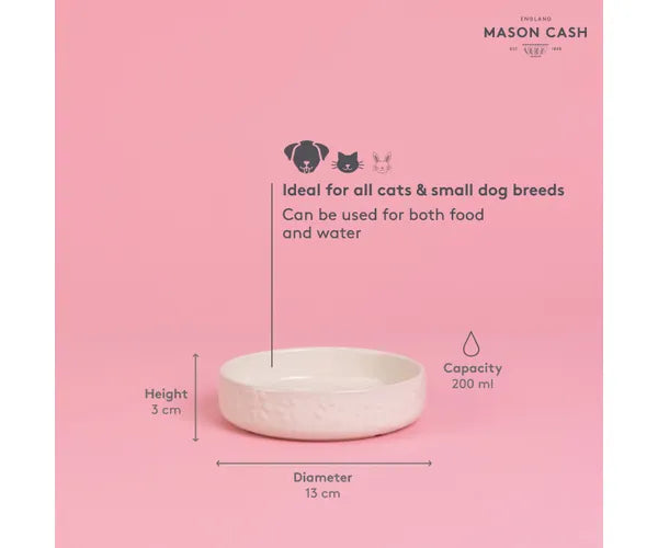 Mason Cash Colour Mix Cat Saucer, 13cm, Cream