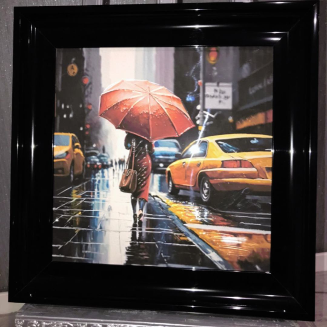 Pagazzi Red Umbrella Framed Wall Art