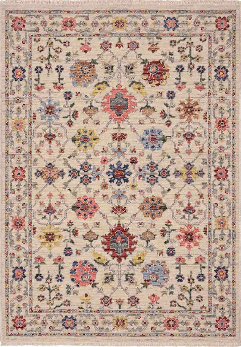 Nomad Floral Persian‑Style Rug | Low‑Pile Wool by The Rugs