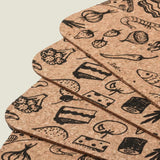 Portuguese Treasures Food Design Rectangular Cork Placemats