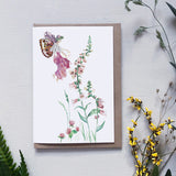 Foxglove Flower Fairy Card | Katie Hipwell Design