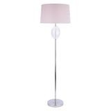 Pagazzi Freya Ribbed Glass Grey Floor Lamp