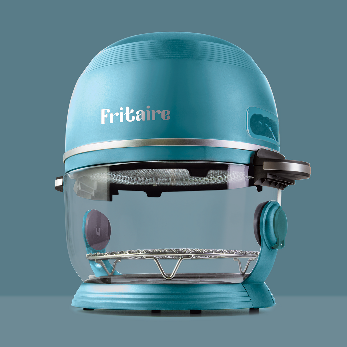 Fritaire Self-Cleaning Glass Bowl Air Fryer - Teal