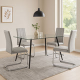 Pagazzi Galaxy Light Grey Glass 4 Seater Dining Set