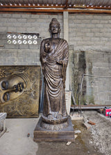 Yorkshire Bonsai Hand Carved Buddha Statue Wooden Decor - 40cm