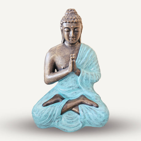 Yorkshire Bonsai Large Buddha Iron Frame Wall Art Antique Gold Relief - 1.2m Tall