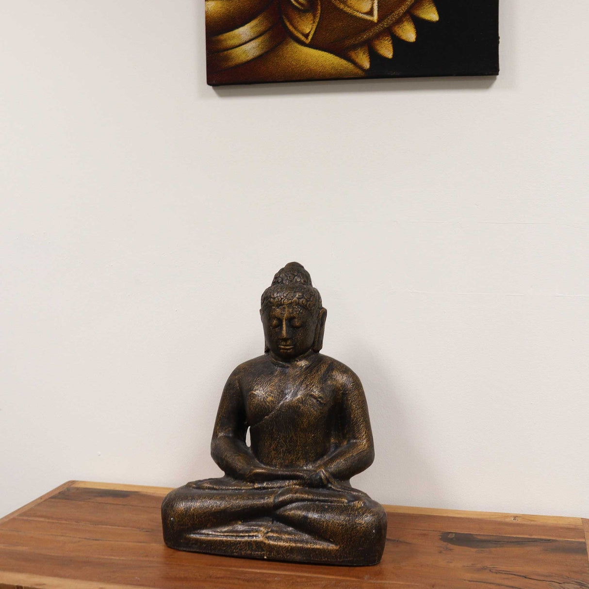 Yorkshire Bonsai Medium Buddha Statue Antique Gold - 0.5m