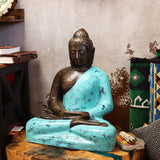 Yorkshire Bonsai Hand Carved Buddha Statue Wooden Decor - 40cm