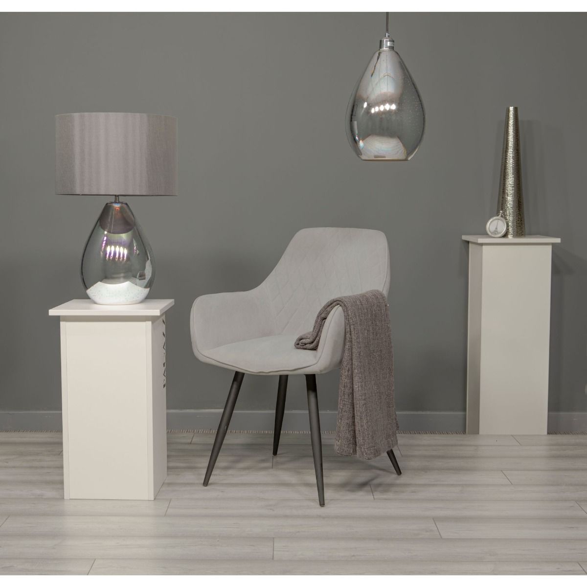 Pagazzi Geller Polished Chrome Hologram Pendant Light Shade