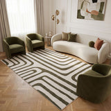 The Rugs Loft Geometric Green Rug