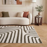 The Rugs Loft Geometric Green Rug