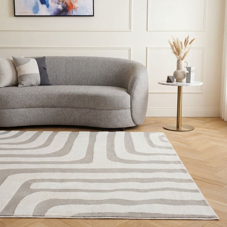 The Rugs Loft Geometric Grey Rug