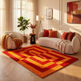 The Rugs Joli Geometric Red & Orange Rug