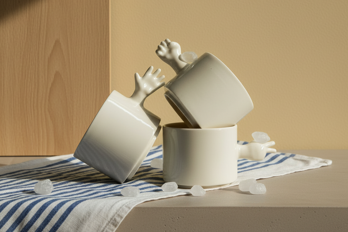 4AM Studio Gestures Cups Rock Paper Scissors Set - 110ml