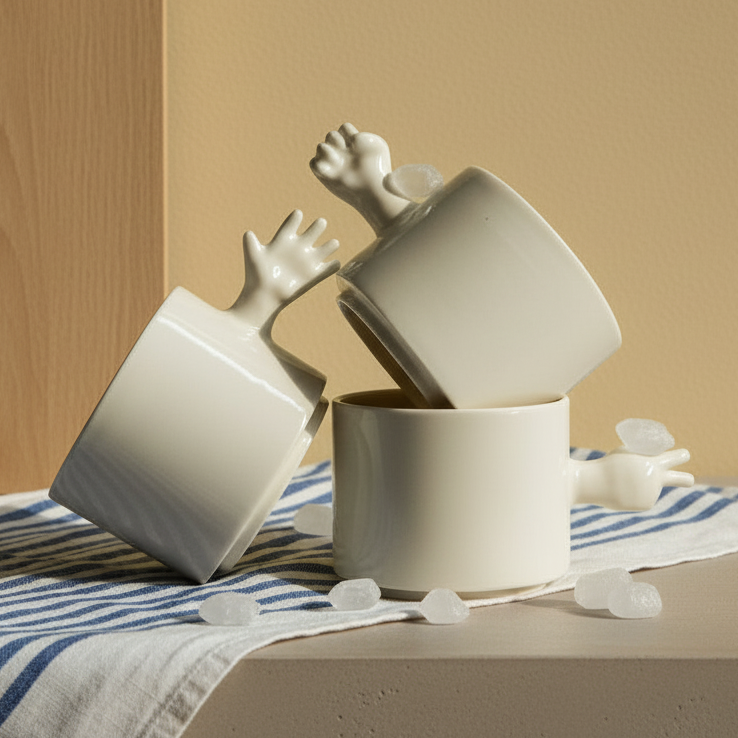 4AM Studio Gestures Cups Rock Paper Scissors Set - 110ml