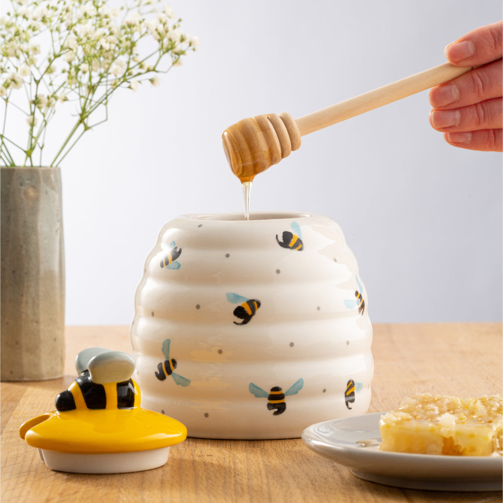 Price & Kensington Sweet Bee Ceramic Honey Pot & Drizzler Gift Box