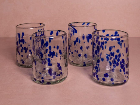 Casa by Josephine Jenno Handcrafted Louisa Confetti Tumbler - Blue