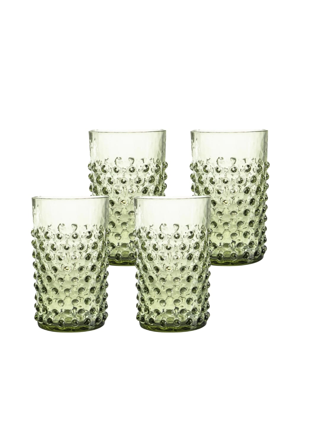 Casa by Josephine Jenno Olive Green Dew Drop Tumblers - Set of 4