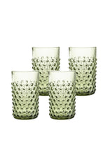 Casa by Josephine Jenno Olive Green Dew Drop Tumblers - Set of 4