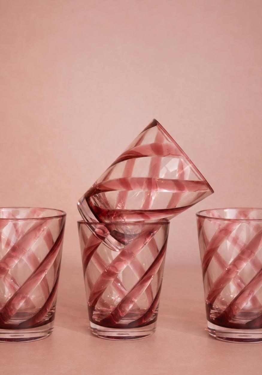 Casa by Josephine Jenno Poolside Gossip Red Acrylic Tumblers - Set of 6