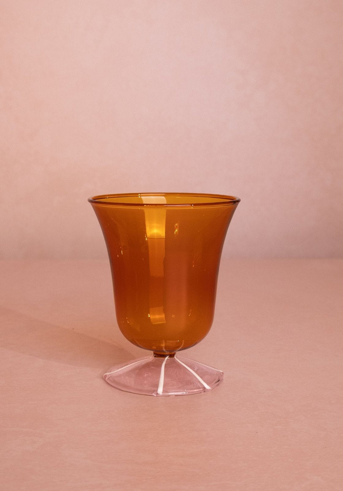 Casa by Josephine Jenno Whimsical Amber Glasses with Pink Base