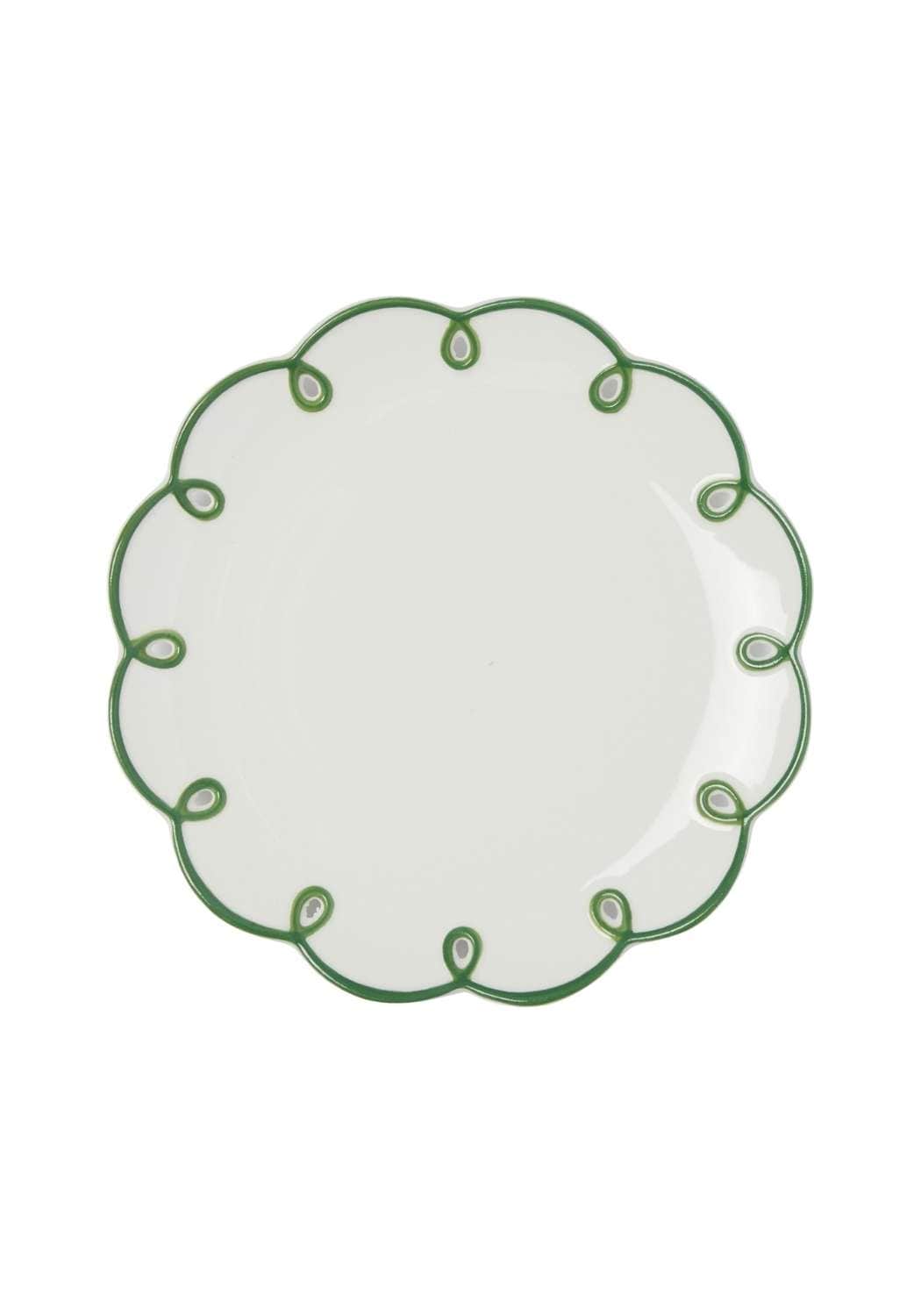 Casa by Josephine Jenno Glorious Green Scalloped Side Plates - Set of 4
