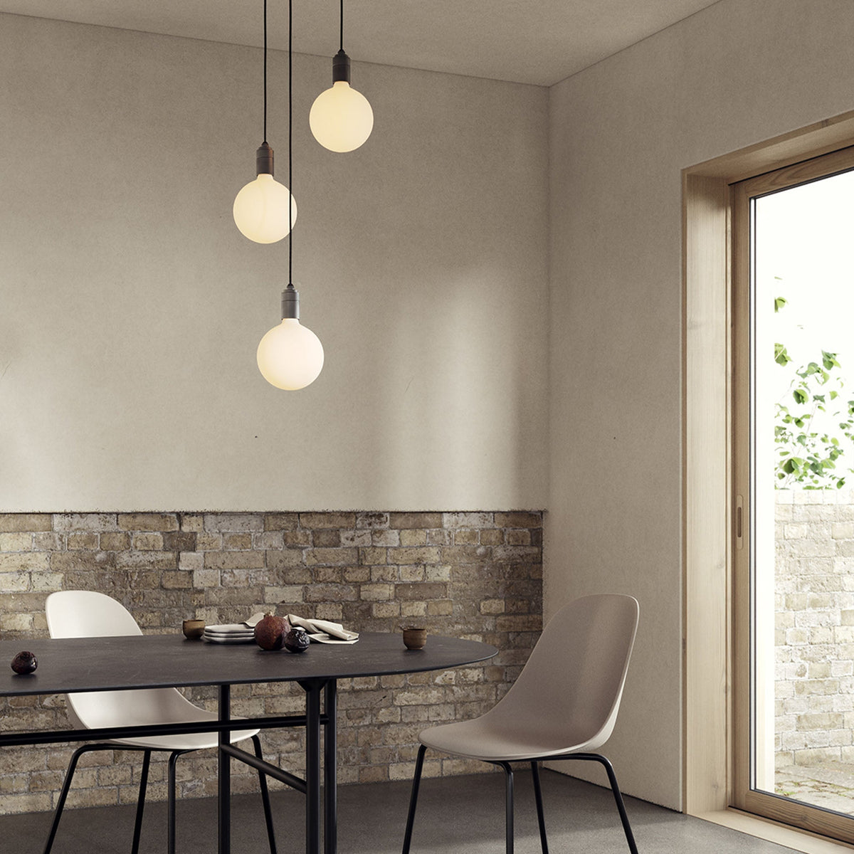 Tala Triple Pendant in Graphite with Sphere IV