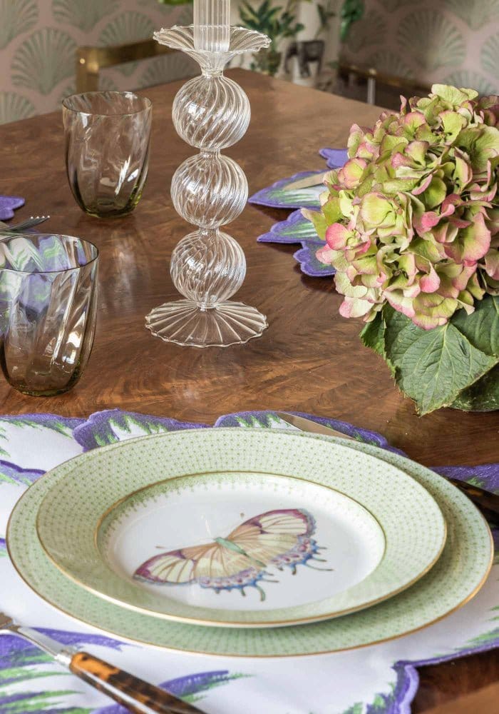 Casa by Josephine Jenno Green Apple Lace Dinner Plates - Set of 4