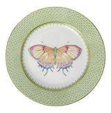 Casa by Josephine Jenno Green Apple Lace Plate Butterfly Side Pudding Plates - Set of 4