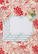 Casa by Josephine Jenno Green Blossom Rectangular Placemats - Set of 4