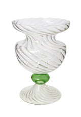 Casa by Josephine Jenno Green Globe Murano Vase Cleo Wave