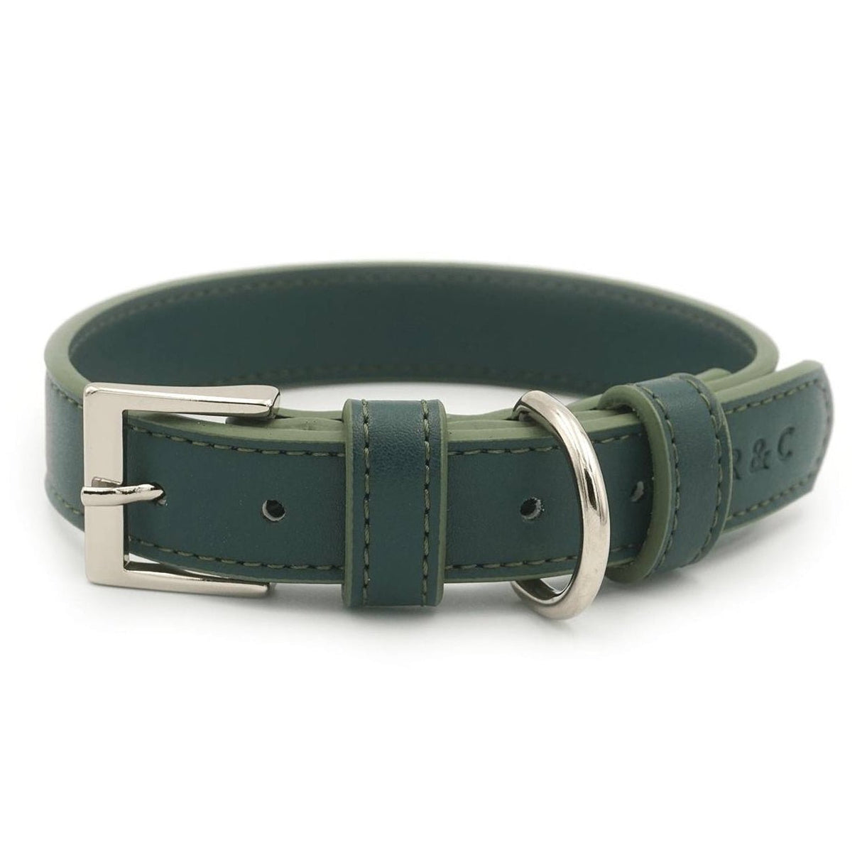 Ralph & Co Green Leather Dog Collar