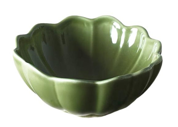 Casa by Josephine Jenno Green Scallop Ceramic Dip Bowls - Set of 3