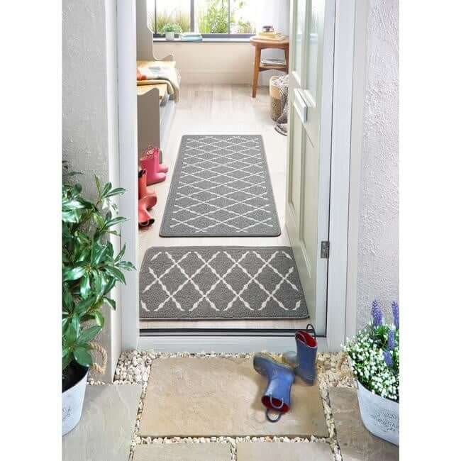 The Rugs Washable Mat & Runners – Diamond Design