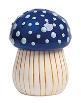 Casa by Josephine Jenno Hand Painted Blue Mushroom Jar