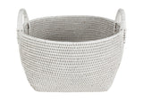 Casa by Josephine Jenno Handy Handwoven Rattan Basket - White