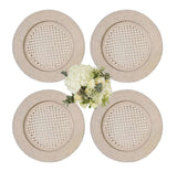 Casa by Josephine Jenno Harbour Island Rattan Round Charger Sand - Set of 4