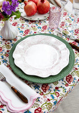 Harbour Island Round Rattan Charger Green Set of 4 | Casa by Josephine Jenno