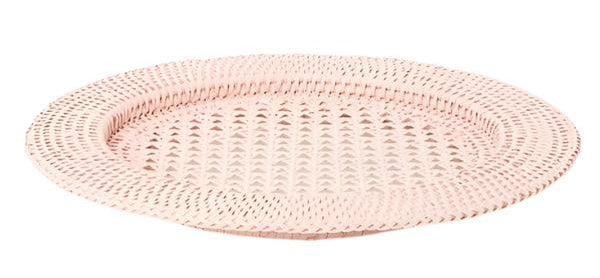 Casa by Josephine Jenno Pink Rattan Charger Placemats - Set of 4