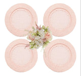 Casa by Josephine Jenno Pink Rattan Charger Placemats - Set of 4