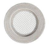 Casa by Josephine Jenno Harbour Island Round Rattan Charger Placemat White - Set of 4