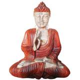 Yorkshire Bonsai Hand Carved Buddha Statue Wooden Decor - 40cm
